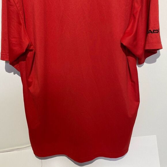 Head Men's Red Collared Short Sleeve Stretch Golf Polo Shirt Size Large - Picture 7 of 11